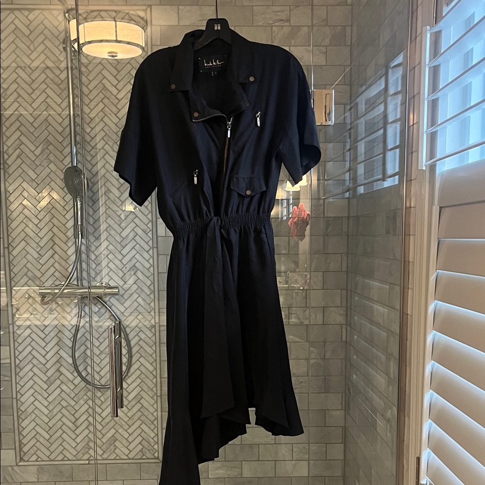 Nicole Miller Black Asymmetrical Dress